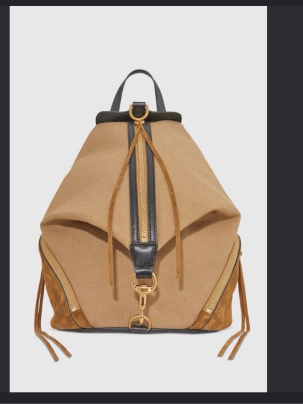 Rebecca Minkoff Julian Canvas and Leather Backpack